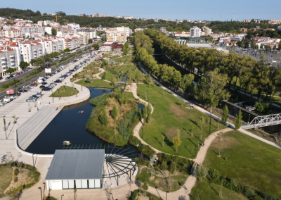 Parque urbano Almuínha Grande em Leiria